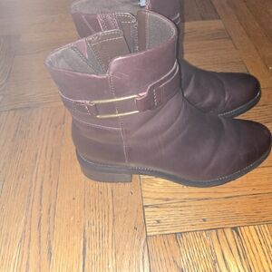 Cloudsteppers by Clarks Maroon Moto Boots